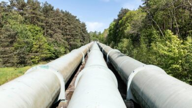 Large industrial pipeline infrastructure representing energy transportation systems