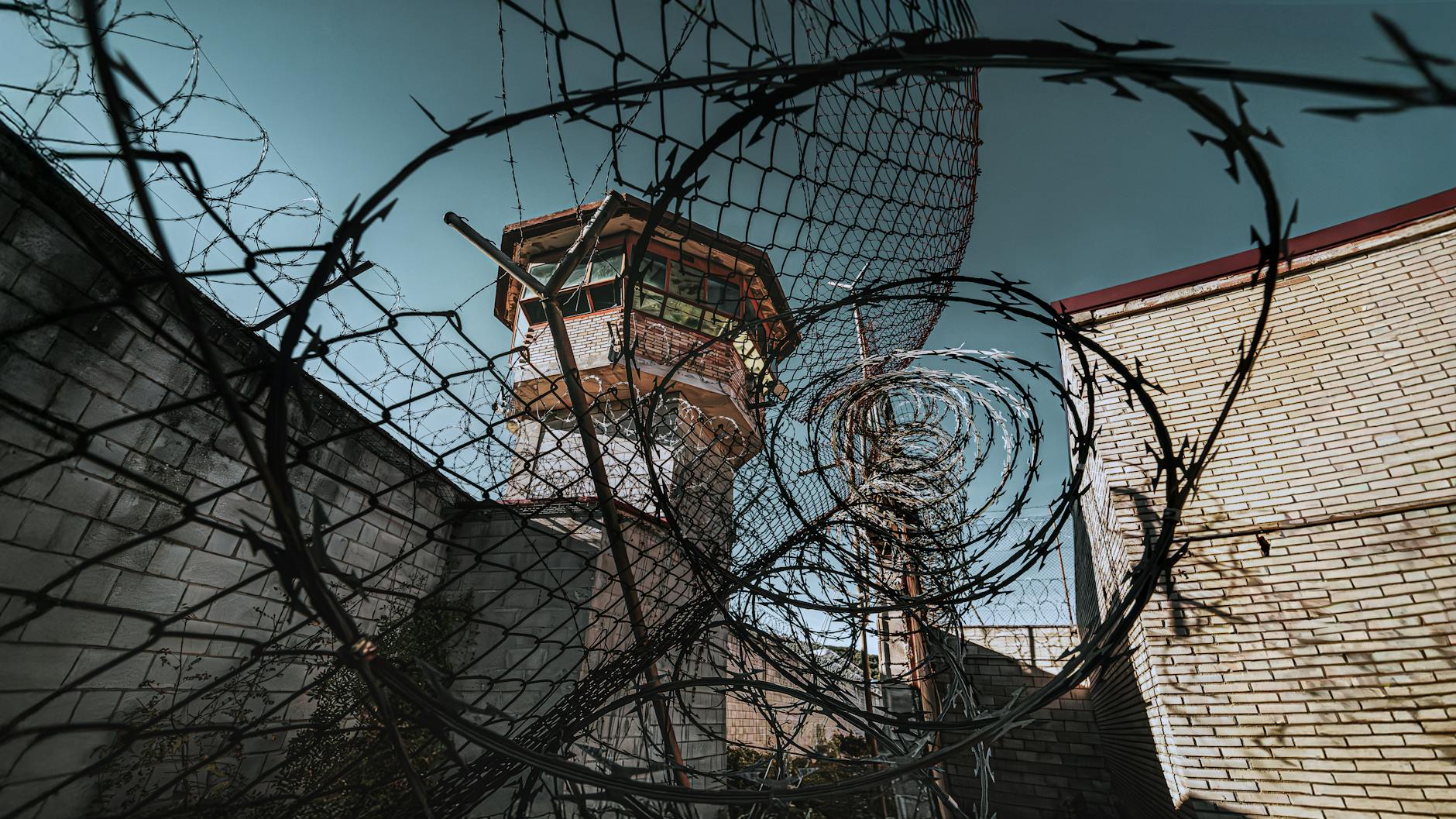 Border checkpoint facility with security barriers and inspection areas