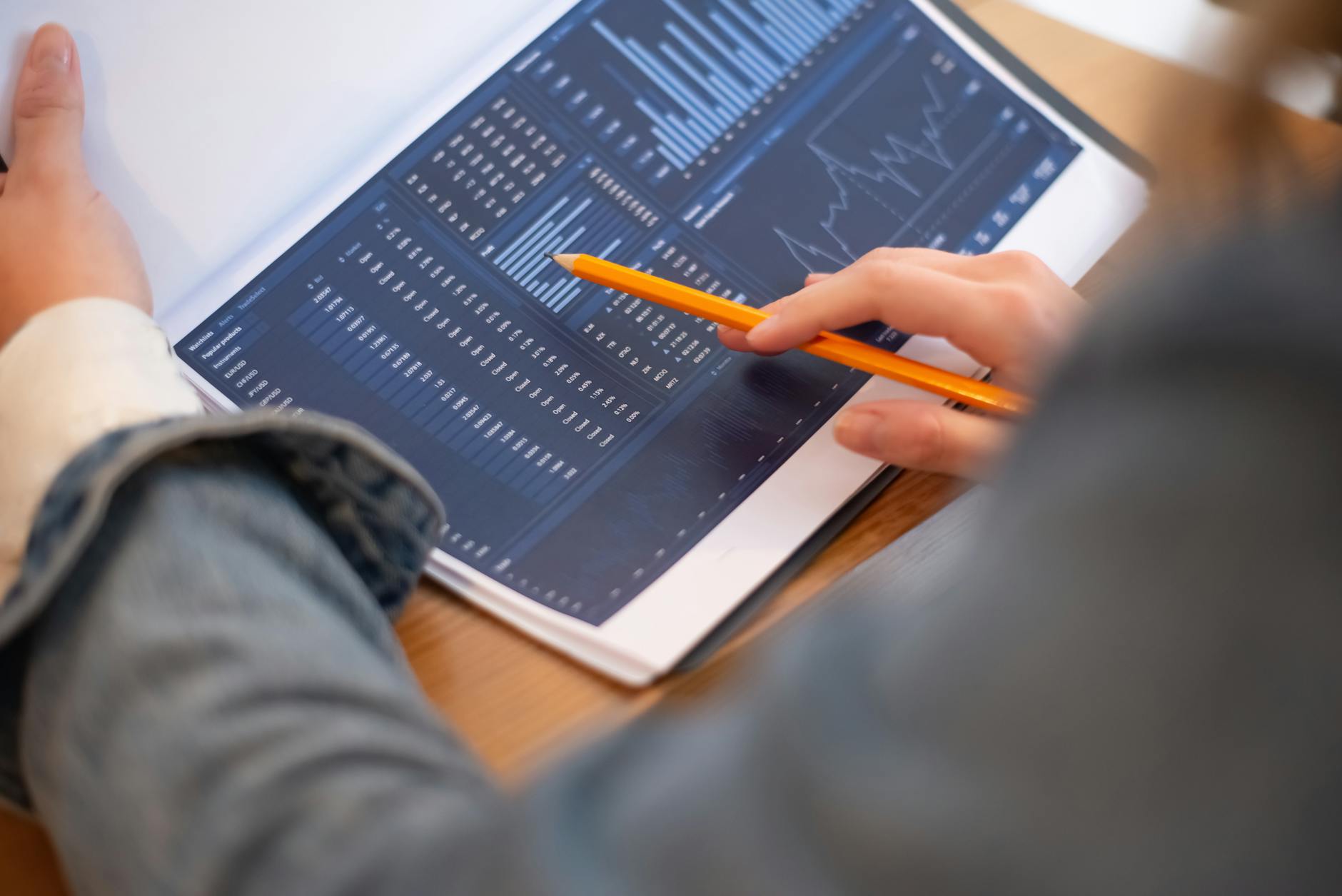 Computer screen displaying colorful analytics charts and performance metrics