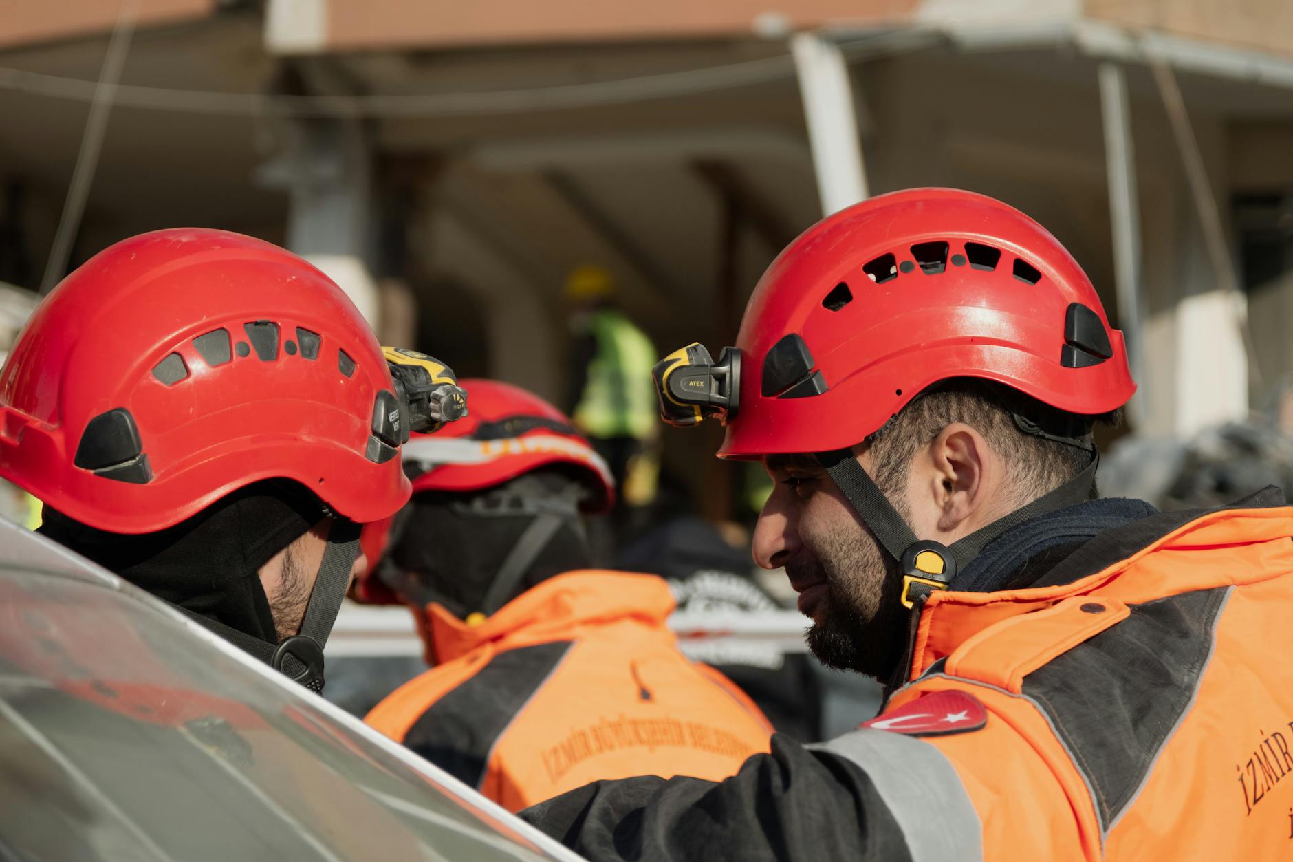 Emergency response personnel conducting search and rescue operations