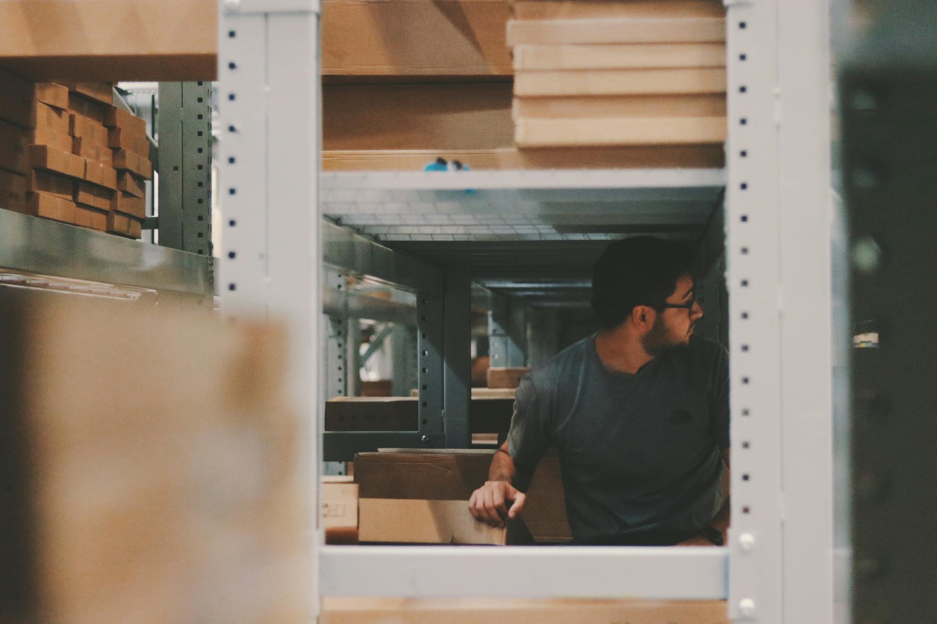 Modern warehouse facility with automated systems and logistics equipment