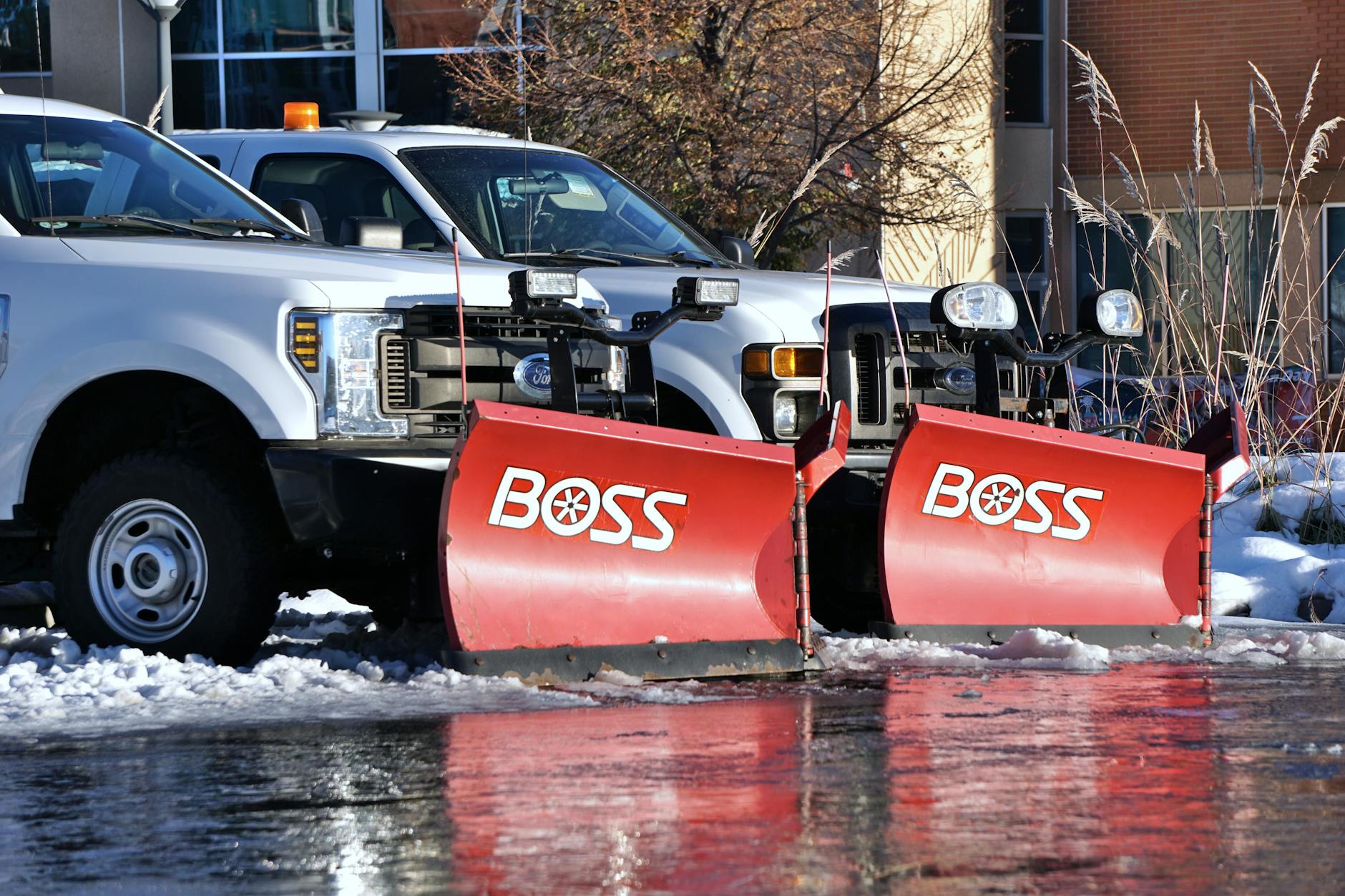 Snow removal equipment clearing roads after major winter storm