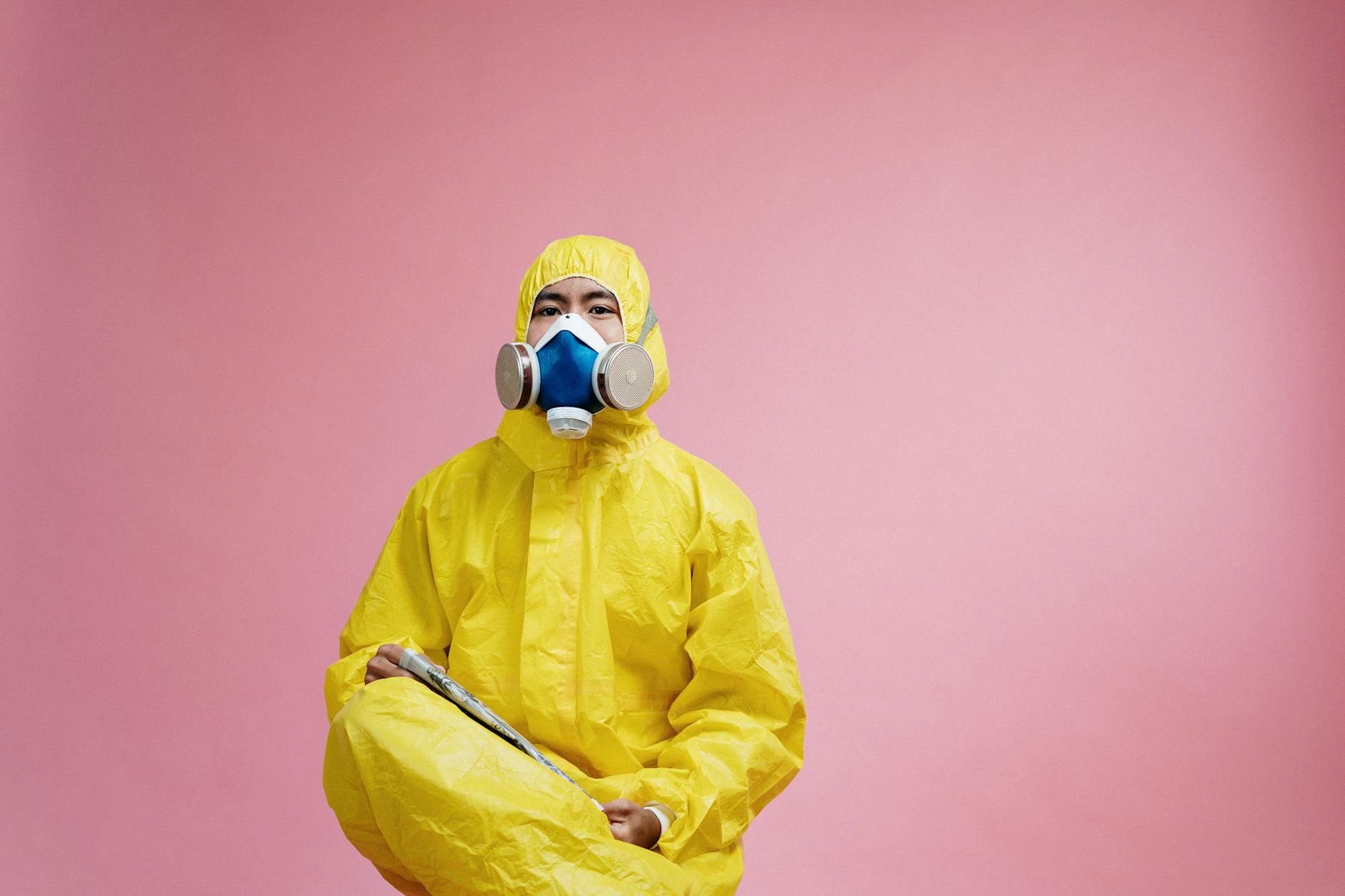 Hazmat specialists in protective gear responding to chemical emergency