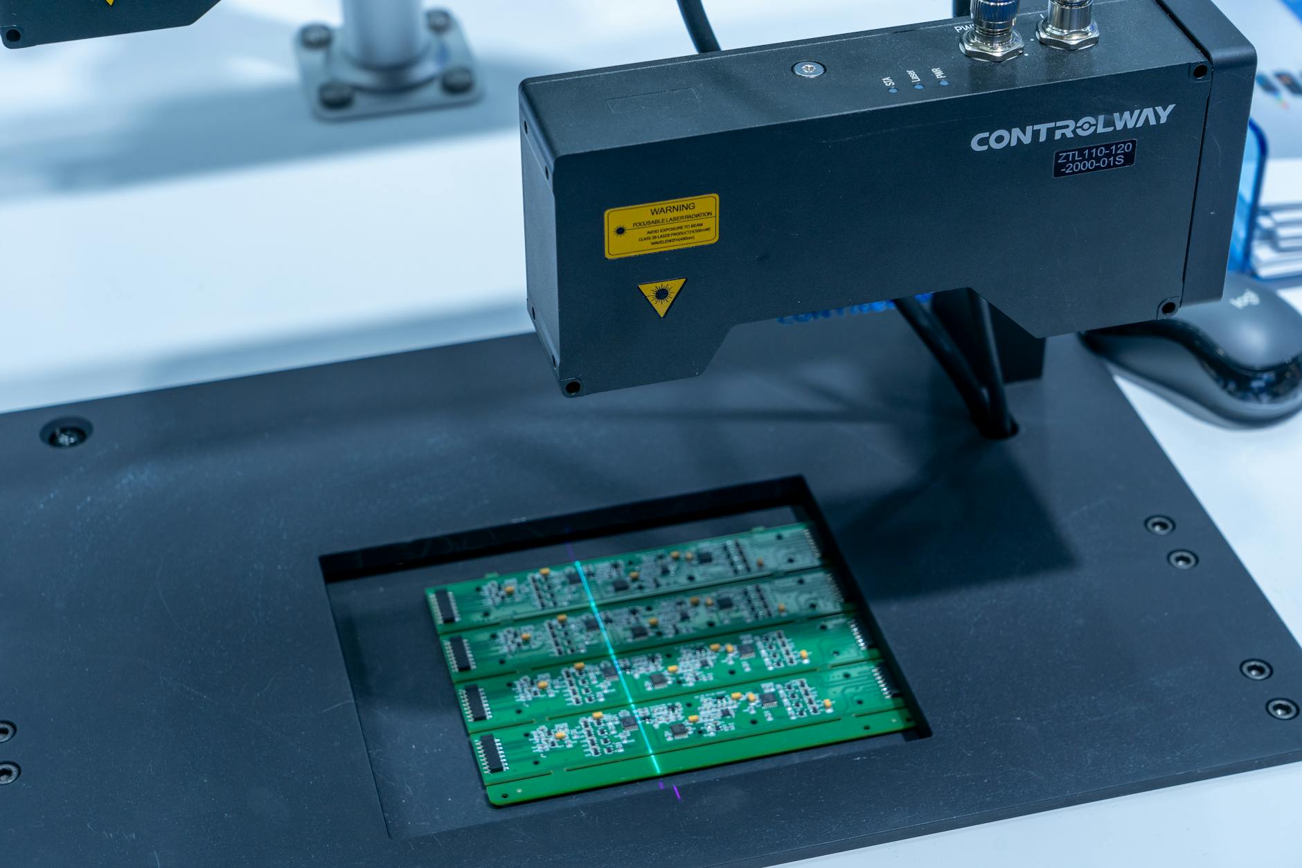 Modern electronics manufacturing facility with advanced production equipment