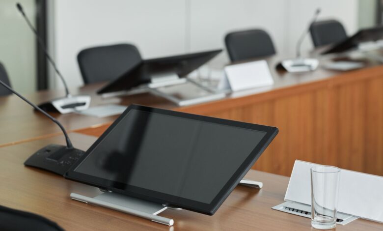 Empty corporate boardroom representing OpenAI governance restructuring debate