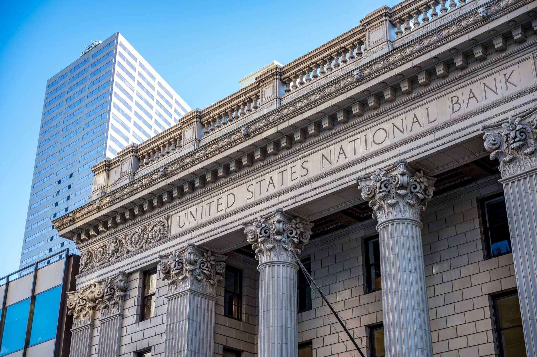 Exterior of a large financial institution building representing Goldman Sachs consumer banking retreat