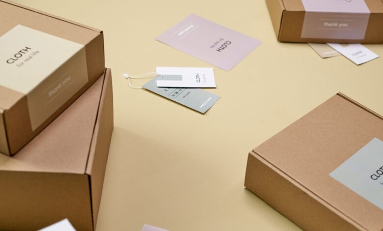 Stacked cardboard shipping boxes representing cross-border e-commerce deliveries