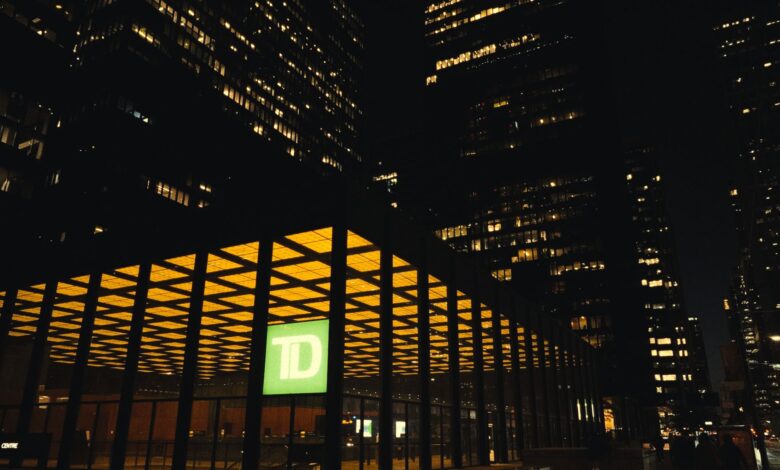 Modern bank headquarters building exterior representing major financial institution expansion