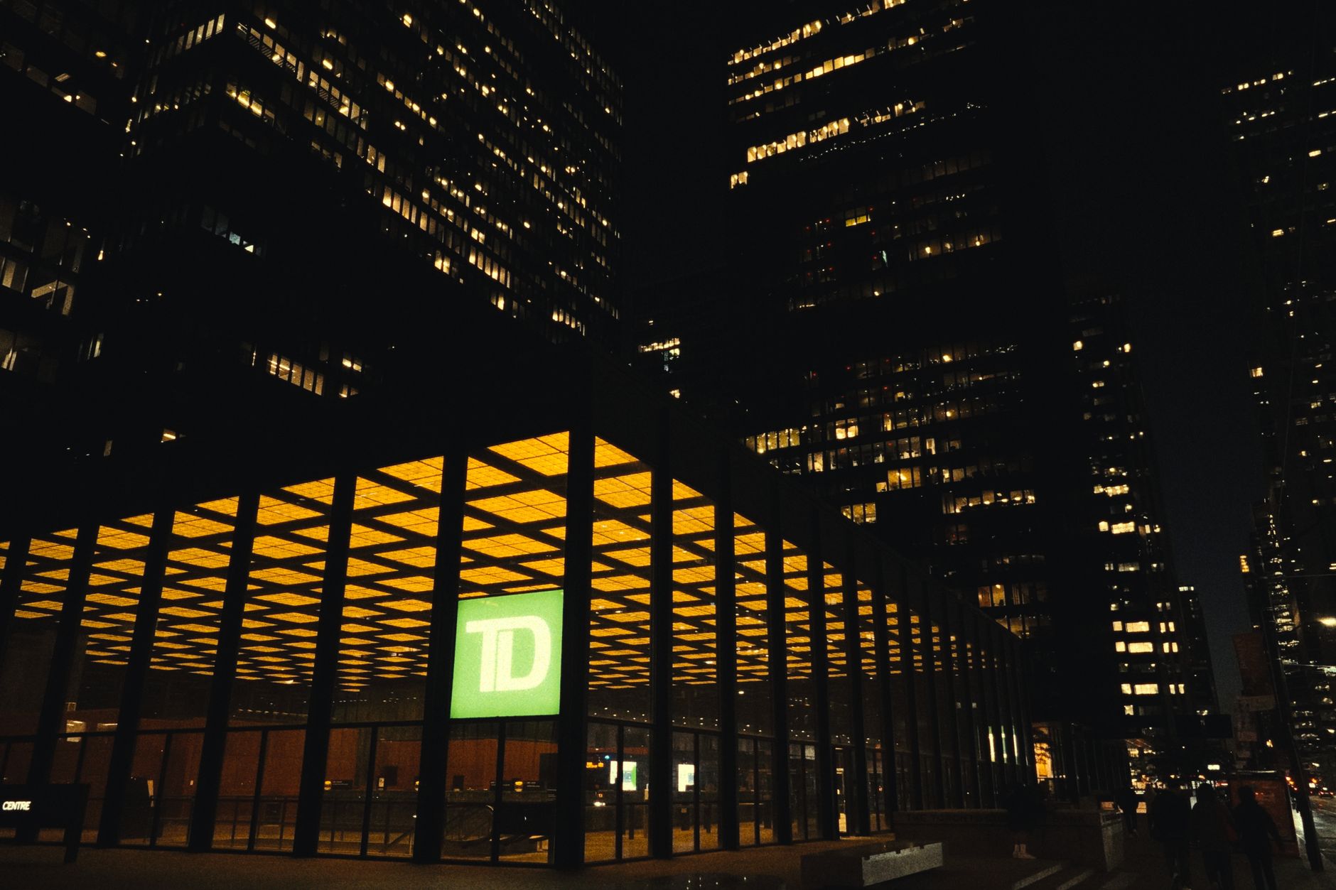 Modern bank headquarters building exterior representing major financial institution expansion